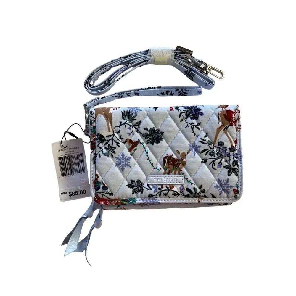 Vera Bradley RFID 3-in-1 Crossbody - Merry Mischief Snow Day